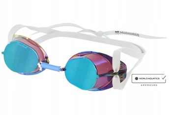 Szwedki, okularki pływackie MALMSTEN Metallic Blue oil NIEBIESKIE