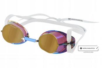 Szwedki, okularki pływackie MALMSTEN Metallic Gold ZŁOTE