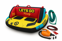 Zestaw do holowania na wodzie: Kanapa Lets Go Family 4+pompka Spinera+lina do holowania